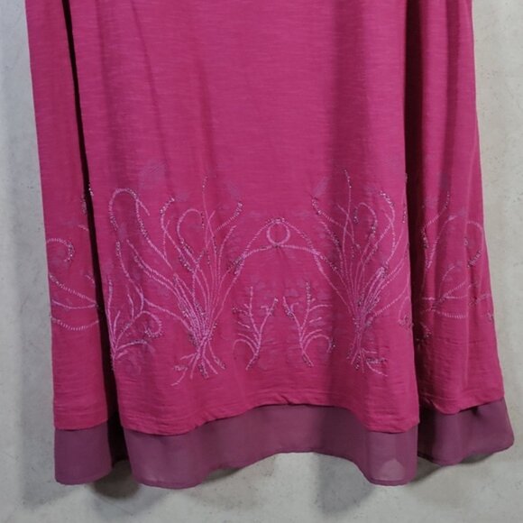 05174 LOGO by Lori Goldstein raspberry pink sleeveless knit top - Picture 4 of 13